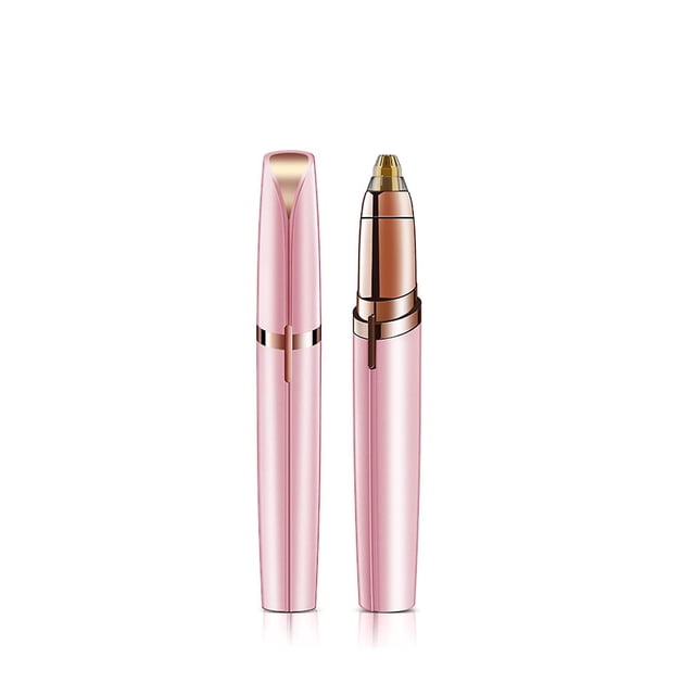 Depiladora de cejas WEIHJMXG recortadora eléctrica de cejas con luz LED oro rosa