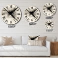 thumbnail image 4 of Designart "Minimalism in Black and White VI" Abstract Shapes Oversized Wall Clock, 4 of 5