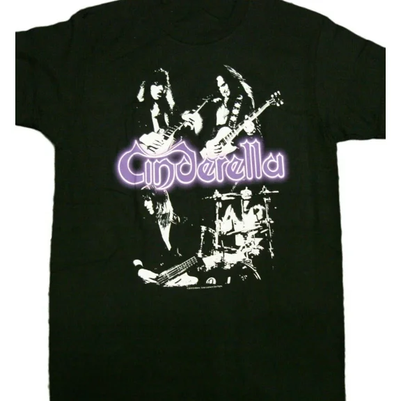 Vintage Cinderella Band Cotton Black Men T-shirt Unisex All Sizes S-5XL 1C87