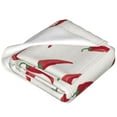 thumbnail image 2 of Bixox Fleece Blanket Chili Pattern Super Soft Double-Sided Microfiber Flannel Blanket for Sofa, Bed, Couch,Suitable for All Seasons - 80"x60", 2 of 5