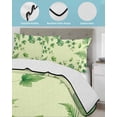 thumbnail image 4 of Quilts Full Size Bedding Set, Spring Botanical Lightweight Quilted Comforter, Green Ivy Ferns Oak Leaves Yellow Soft Reversible Bedspread Coverlet with Pillow Covers for All Season, 78" x 90", 4 of 7