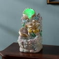 thumbnail image 4 of Themed Coral Shell Fountain Tabletop Home Décor Indoor Desktop Fountains Perfect for Zen Waterfall Meditation Waterfall Decor Fountain with LED Lights(23037), 4 of 6