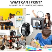 Geeetech 3D Printer Silk Silver PLA Filament 1.75mm,Metal-like Shiny Consumable 1kg (2.2lbs) 1 Spool