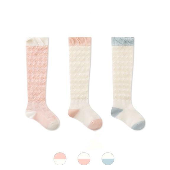 Baby Knee High Socks for Boys Girls, 3 Pack, Sizes 6M-3T