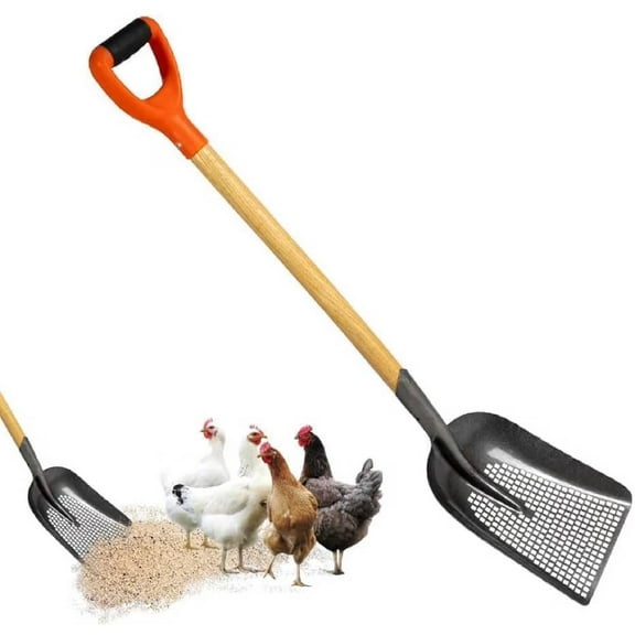 Yeeoy Sifting Scoop Shovel, Sand Sifter Treasure Shovel, Chicken Poop Scooper for Farm Chicken Coop Goat Stall Sand Poop Cleaning and Beach Digging Fun