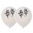thumbnail image 3 of CIMAXIC party latex balloon 15 Pcs Party Balloons Black and White Racing Flag Sequin Confetti Balloons Inflatable Balloons (5 Pcs White + 5 Pcs Black + 5 Pcs Blue Confetti Balloons), 3 of 4