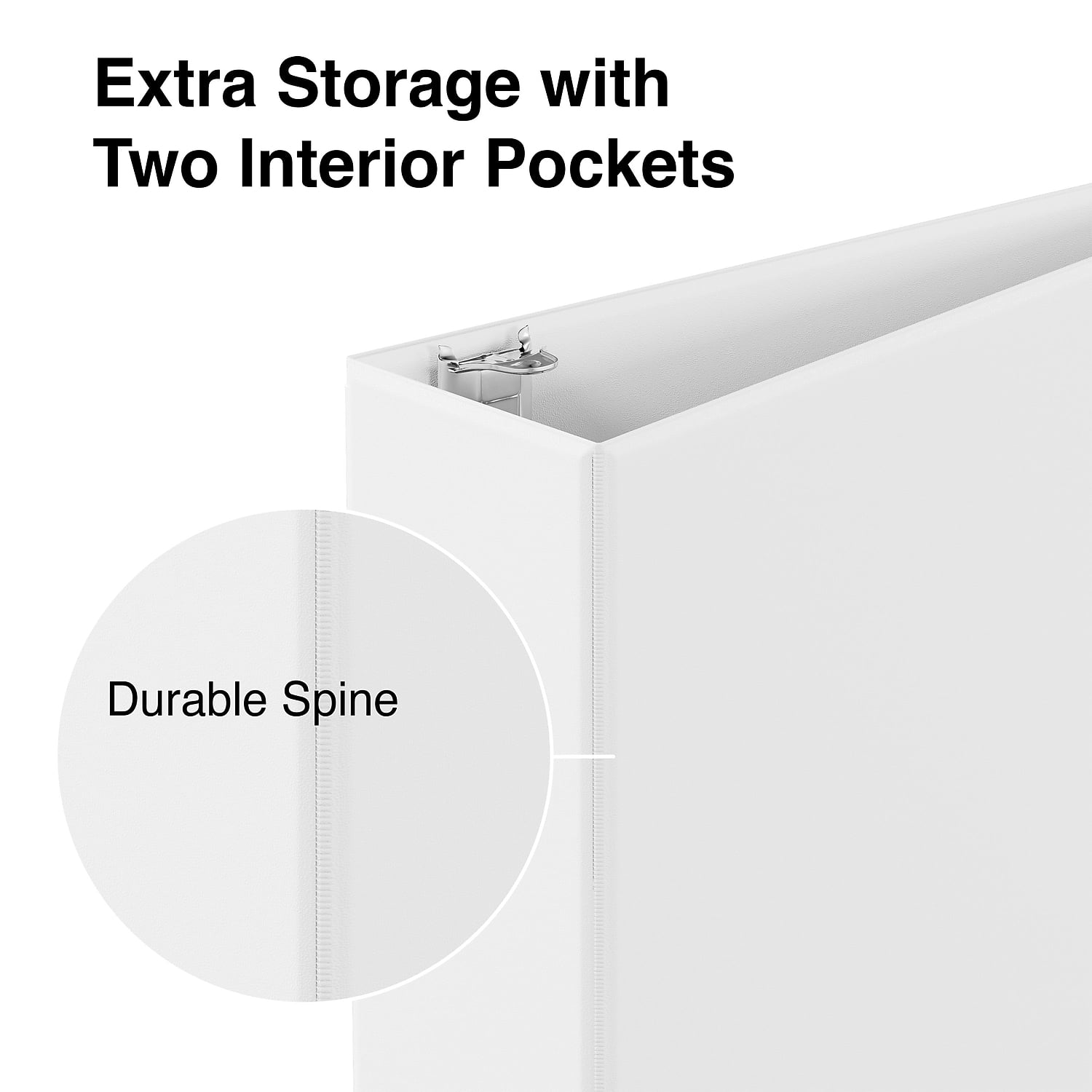 Staples Economy 3" 3-Ring View Binder White  3/Pack ST23743-CCVS