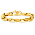 thumbnail image 6 of Invicta Jewelry Men's Large Nautical Oval Link Chain Gold Plated Bracelet (10mm) - 9", 6 of 8