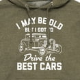 thumbnail image 3 of Instant Message - I May Be Old Drive Best Cars - Men's Pullover Hooded Fleece Sweatshirt, 3 of 7