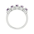 thumbnail image 3 of V3 Jewelry® Sterling Silver with Natural Amethyst and White Zircon Five Stone Ring, 3 of 5