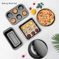 thumbnail image 3 of Juego De Moldes Para Hornear Con Fondo Suelto, Molde Antiadherente De Acero Al Carbono Para Pastel, Pizza, Pan, Para Cocina Casera, 3 of 7