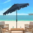 thumbnail image 4 of Safavieh Zimmerman 9' Market Crank UV Resistant Patio Umbrella, Navy, 4 of 8