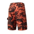 thumbnail image 7 of Zimjoy Men's Camouflage Ripstop Quick Dry Tactical Shorts Multi Zipper Pocket Knee Length Outdoor Hiking Fishing Utility Work Cargo Shorts Red L, 7 of 7