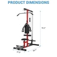 thumbnail image 3 of EDTara LAT Pulldown Machines with High and Low Pulley Station, Multi-Functional Cable Machine with Adjustable Leg Support for Home Gym Total Body Training, Back Exercise Equipment, 3 of 8