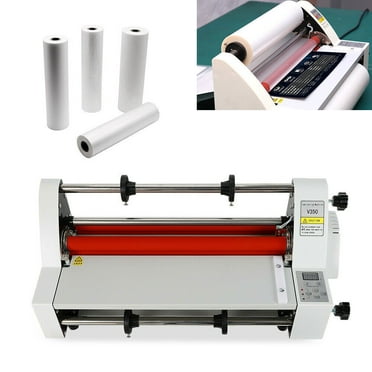 Fichiouy 13" Hot Cold Roll Laminator Double Sided Thermal Laminating Machine 700W 110V
