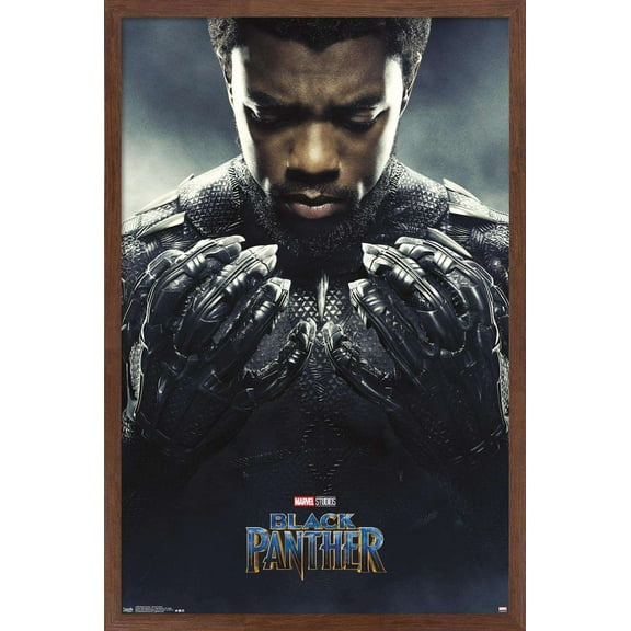 Marvel Cinematic Universe Black Panther - One Sheet Wall Poster, 14.725" x 22.375", Framed