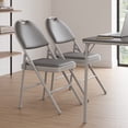 thumbnail image 4 of Sunvasagoo 2/4/6 Pack Folding Chairs, PU Leather Cushions, 350Lb Capacity, Stackable Indoor/Outdoor, 4 of 8