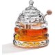 thumbnail image 4 of ZHAOCHENG Tarro de miel de cristal, plato de miel en forma de panal, tarro de almacenamiento de vidrio cónico, tarro de almacenamiento de jarabe para el hogar creativo, tarro de almacenamiento de miel, 4 of 5