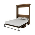 thumbnail image 3 of RoomAndLoft Imperial Queen Solid Wood Murphy Wall Desk Bed in Brown, 3 of 4