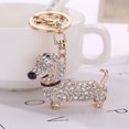 thumbnail image 4 of Visland Fashion Dachshund Dog Alloy Rhinestone Key Chain Bag Car Pendant Decor Keyring, 4 of 4
