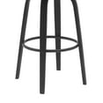 thumbnail image 5 of Diana 30" Swivel Black Wood Bar Stool in Gray Faux Leather, 5 of 11