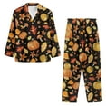 thumbnail image 3 of Renewold Comfortable Crewneck Pajama Set of 2 Loose Fit Pumpkins Mushroom Daily Wear Button Pjs Nightwear Lounge Wear Casual Thanksgiving Women Long Sleeve Tracksuit Size 2XL, 3 of 6