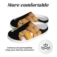 thumbnail image 6 of Daiia Pumpkin Pie Gnome Print Women’s Fuzzy Slippers Memory Foam Lightweight House Shoes Cozy Loafer Flannel House Shoes-42/43, 6 of 7
