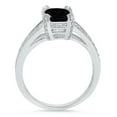 thumbnail image 3 of 2.35 ct Emerald Cut Natural Onyx Solitaire with Simulated Diamond Accents 18K White Gold Womens Engagement Ring, 3 of 5