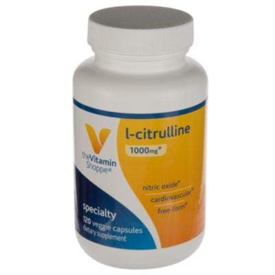 The Vitamin Shoppe LCitrulline 1,000MG, Free Form Antioxidant with Nitric Oxide Production, Supports Cardiovascular Health, Endurance, Stamina  Energy (120 Veggie (Best Workout For Stamina And Endurance)