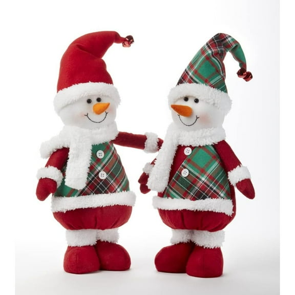 Delton 21" Jingle Standing Snowman, Set Of 2 Assorted