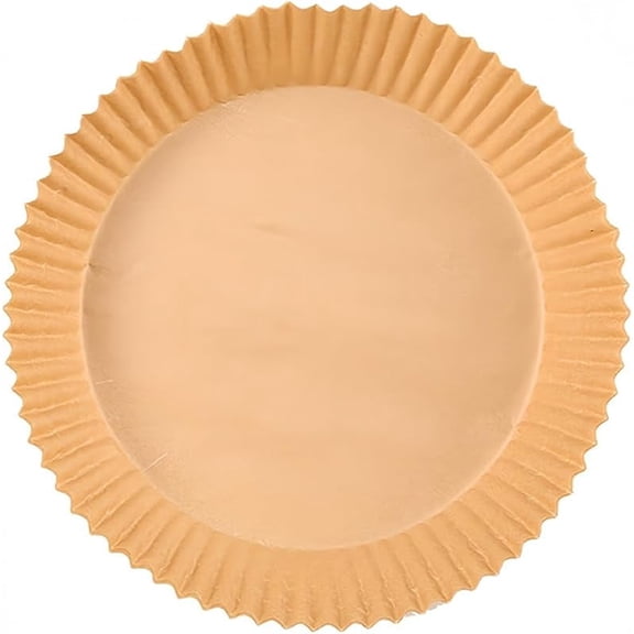 CZQ 10 Inch Round Air Fryer Paper Liner Disposable:100 pcs Parchment Paper Air Fryer Liners for Baking Food, Microwave Safe, Non-stick Oil-proof Food Server