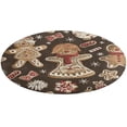 thumbnail image 5 of Christmas My Favorite Gingerbread Cookies Round Carpet Circle Rug Outdoor Patio Area Rug Washable Large Area Rugs Hallway Room Decor Fitness Mats, 5 of 8