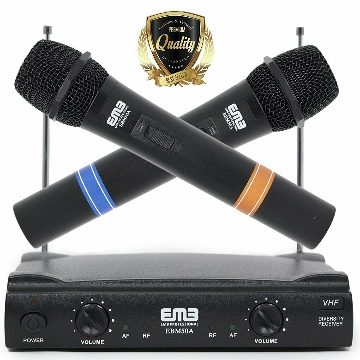 EMB VHF Professional Dual Wireless Handheld HIFI Microphone Long Range