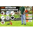 thumbnail image 4 of 2-Stroke Weed Eater, 52cc Gas Weed Wacker 5 in 1 Gas String Trimmer Multi Functional Garden Trimming Tools with Rubber Handle & Shoulder Strap Brush Cutter for Lawn, Garden and Yard, 4 of 7
