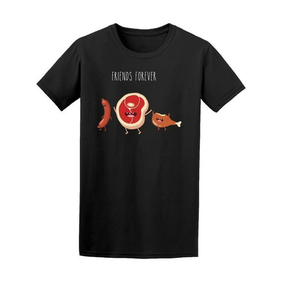 Sausage Steak Chicken Friends T-Shirt Men -Image by Shutterstock, Male XX-Large