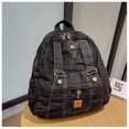 thumbnail image 5 of PRIYAL Denim Backpack for Women Vintage Y2K Grunge Style Lightweight Canvas Rucksack Purse Daypack Aesthetic Cute Travel Jeans Bag, 5 of 6