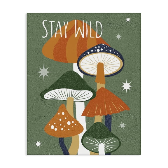 Stupell Industries Southwestern Stay Wild Mushrooms Pattern Canvas Art, 16 x 20, by Martina Pavlova