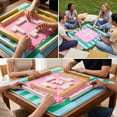 thumbnail image 6 of American Mahjong Mat with Rules Card Sliders, 31.5 Inch Striped Board Game Cover, Ships Rolled in Carrying Bag for Dominoes and Poker, 6 of 8