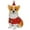 A, variant on Christmas Dog Figurine Cute Resin Puppy Statue with Santa Hat Funny Animal Sculpture for Dog Lovers Christmas Home Tabletop Decoration