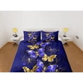 thumbnail image 2 of Mariposa Juego de Funda Nórdica Púrpura Colcha, Dormitorio Ropa de cama con funda de almohada, 2 of 4