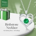 thumbnail image 3 of Collar de diamantes con piedra natal de diciembre - Plata de mayo Xemadio WRHS-46-5, 3 of 5