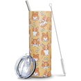 thumbnail image 1 of Vaso de Corgi, regalos para amantes de los Corgi, vaso para amantes de los perros, regalo divertido de Corgi, botella de agua/taza con pajita/taza de viaje para café de Corgi, decoración/accesorios, 1 of 6