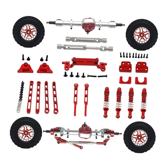 RC Car Tires Front Rear Axle Parts Metal DIY Kit for Enhanced MN82T LC79 MN82 MN82S 1:12 Scale Assembly