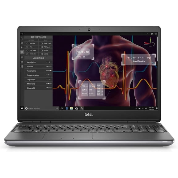 Restored Dell Precision 7550 15.6" FHD Workstation Laptop, Intel Core i7-10850H, 32GB RAM, 512GB SSD, NVIDIA Quadro T2000, Windows 11 Pro, Silver (Refurbished)