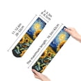 thumbnail image 4 of Rocae Starry Sky Sunflower for Premium Adult Socks,Comfortable, Breathable, and Durable Socks, Perfect for Everyday Wear, 4 of 7