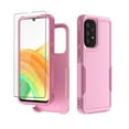 thumbnail image 1 of Xhy Samsung Galaxy A33 5G Case with Screen Protector Military Grade Full Body Double Layer Protection Shock and Drop Resistant TPU Durable Detachable for Galaxy A33 5G Phone-Pink, 1 of 10