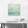 thumbnail image 2 of ARTCANVAS Flying Seagulls Home Decor Square Canvas Art Print - Size: 18" x 18" (1.50" Deep), 2 of 9