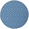thumbnail image 4 of SAFAVIEH Montauk Raeyln Geometric Cotton Area Rug, Blue/Ivory, 6' x 6' Square, 4 of 10