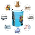 thumbnail image 6 of Bingfone Elephant Trunk Couple Flowers Waterproof Foldable Laundry Hamper Bucket With Handles For Storage Bin,Clothes Hamper (Small), 6 of 8