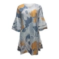 thumbnail image 3 of Robes pour Femmes Robe Mignonne Manches Trois Couches Volant Col en V Ample Imprimé Floral Mini Robe pour Femmes g S, 3 of 4